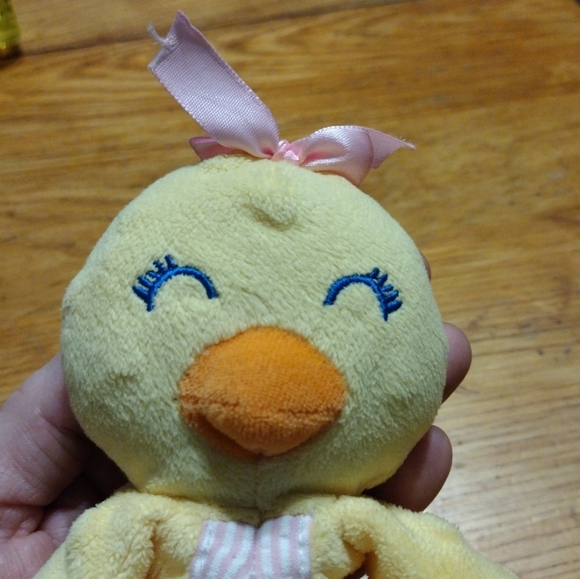 Nursery Rhyme Brand Yellow & Pink Chick Duck Baby Security Blanket Lovey - Picture 4 of 11